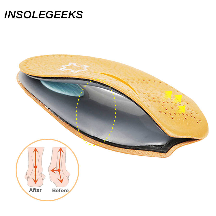 1 Pair Unisex Arch support orthopedic insoles flat foot corrigibil orthotic insole feet care health orthotics insert shoe pad